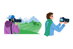 lens photographer man vector, a Person Illustration by pikepicture