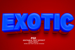 Exotic PSD 3D Editable Text Effect