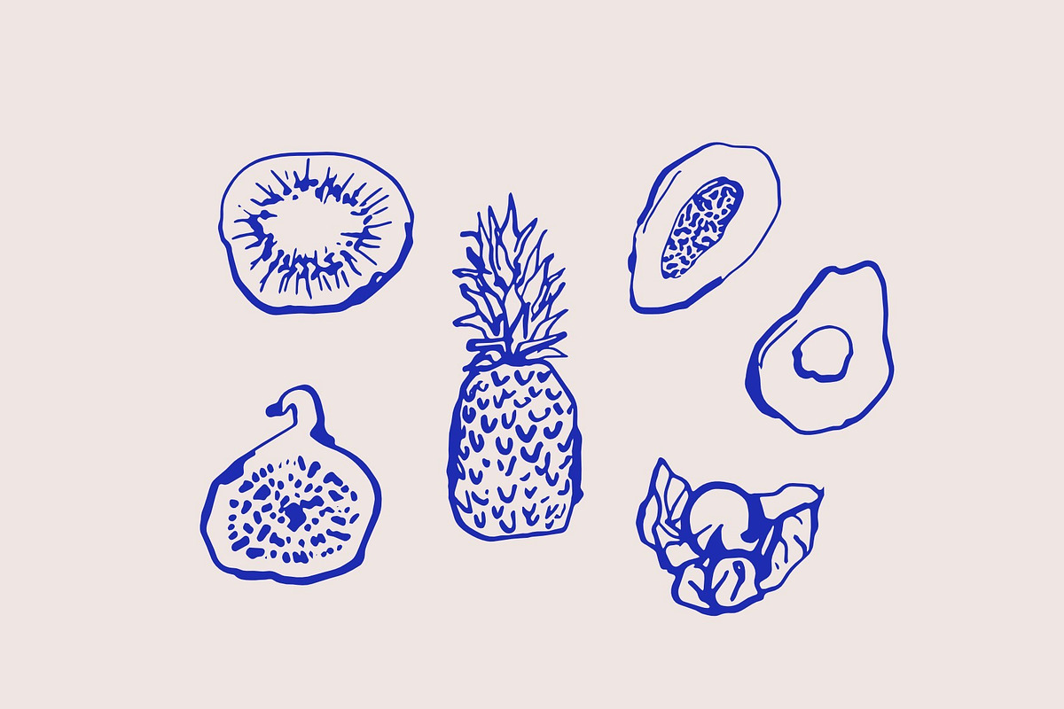 Hand drawn fruits collection, a Food Illustration by Anada Arty (Photo 3 of 11)