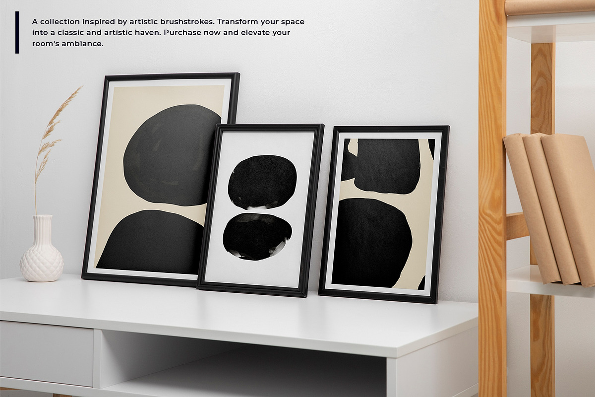 Black Bold Abstract Art Print Bundle, a Decorative Illustration by Vibrand Studio (Photo 9 of 10)