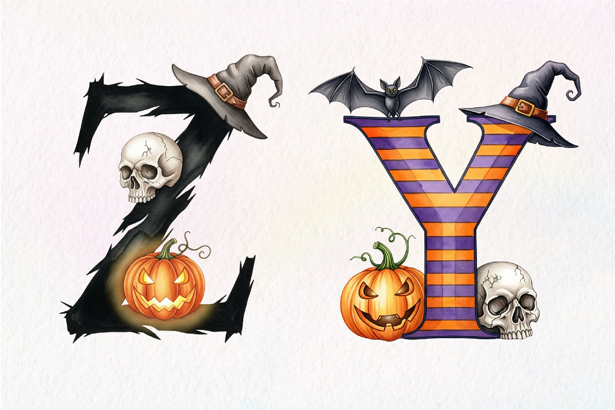 Halloween Alphabet Sublimation, an Illustration by Dream Creation (Photo 5 of 6)
