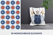 Winter modern folk. Scandi floral, a Pattern Graphic by KomannaArt (Thumbnail 4 of 5)