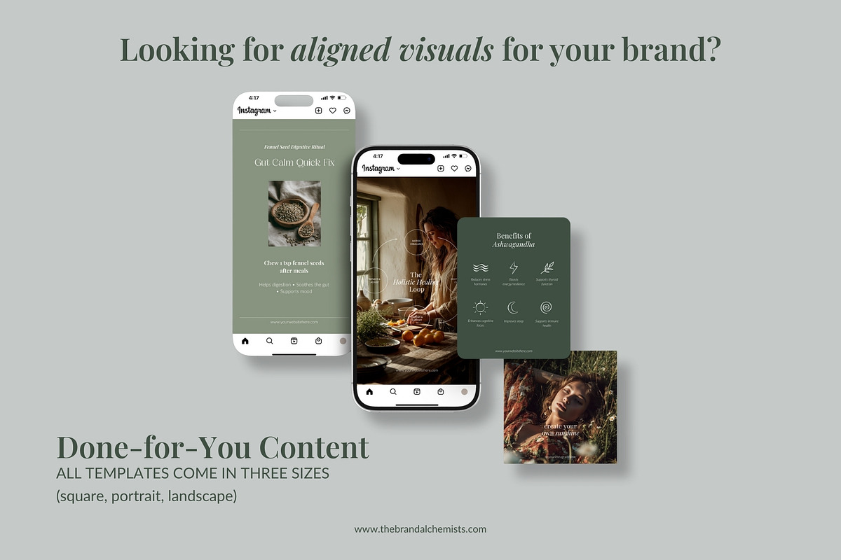 Mother Earth Wellness Template Pack, a Social Media Template by The Brand Alchemists (Photo 3 of 14)