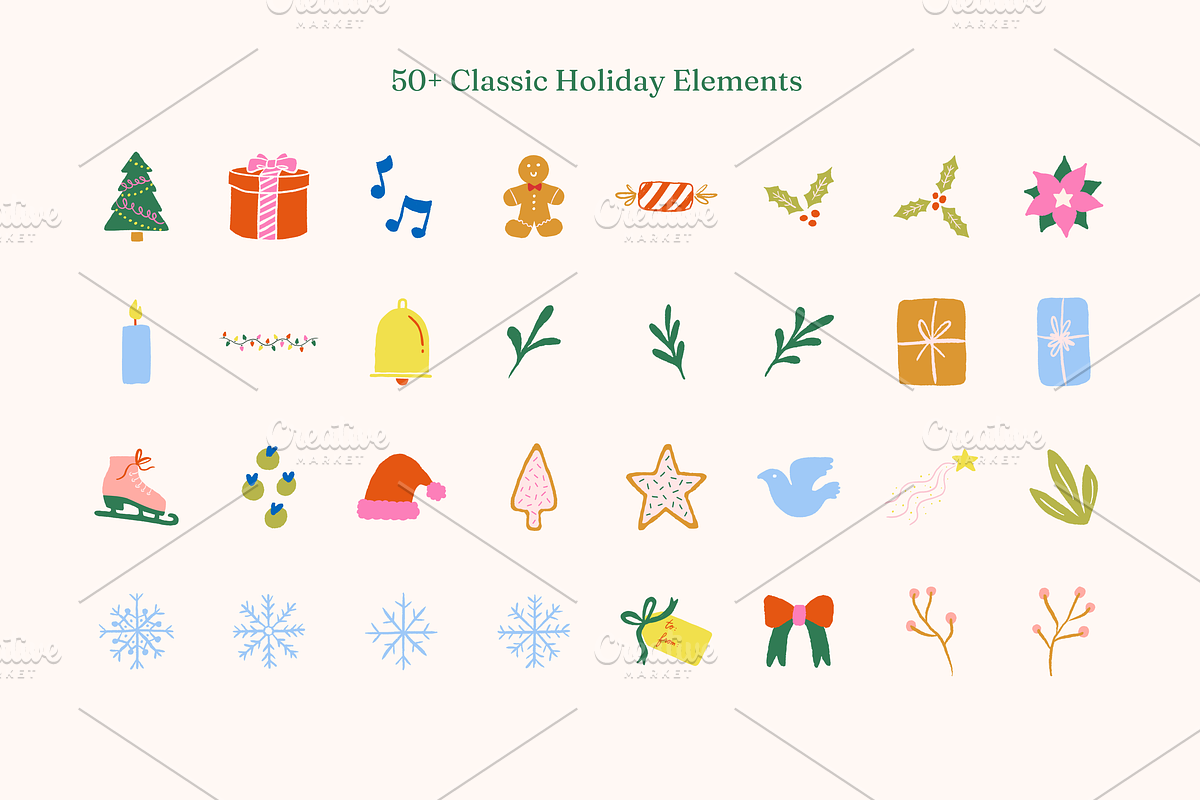 Christmas Handdrawn Illustration Set, an Illustration by Fourteen Creative Co. (Photo 3 of 11)