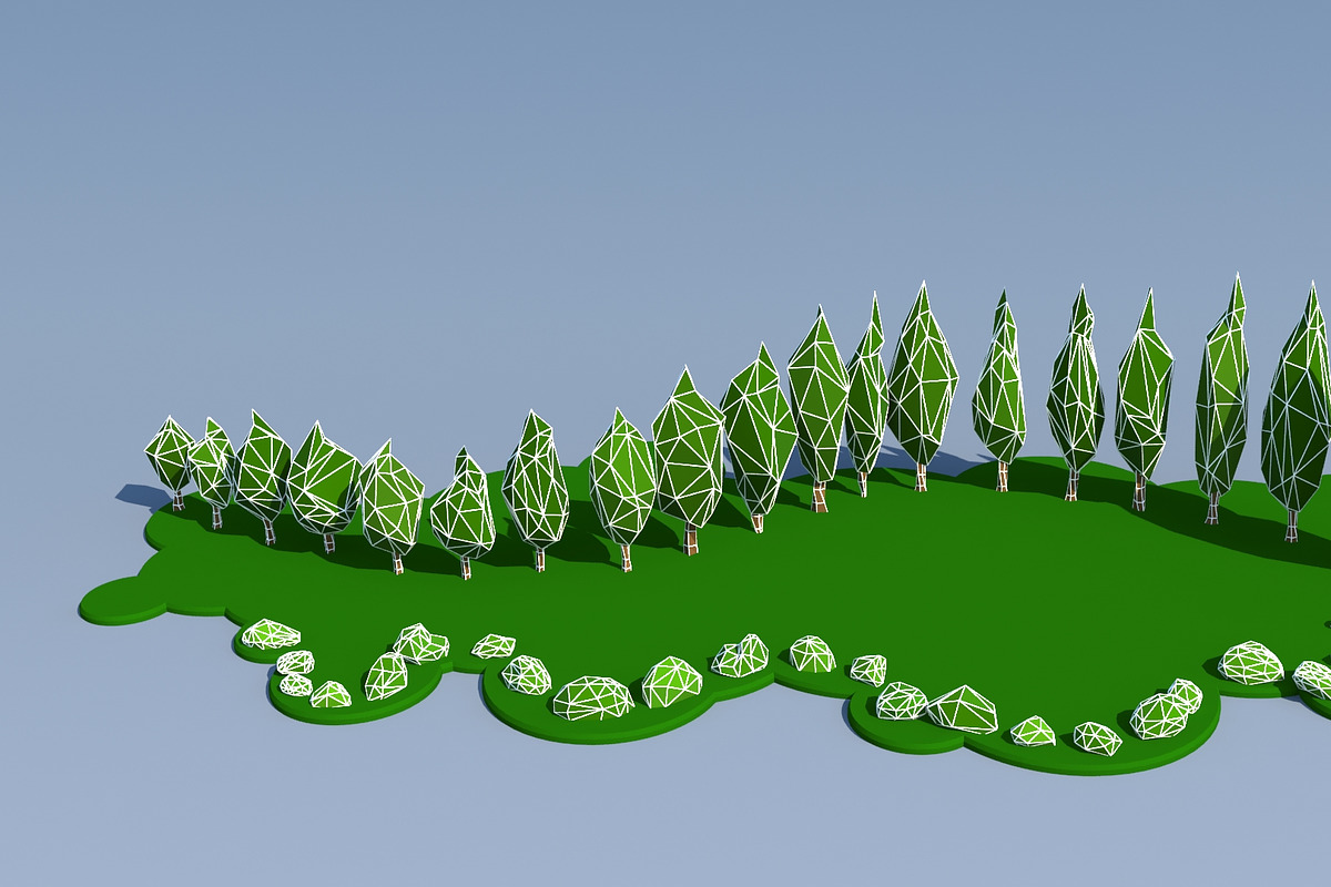 Trees and Bushes Pack - 02, an Environmental 3D Model by Saintpix (Photo 9 of 26)