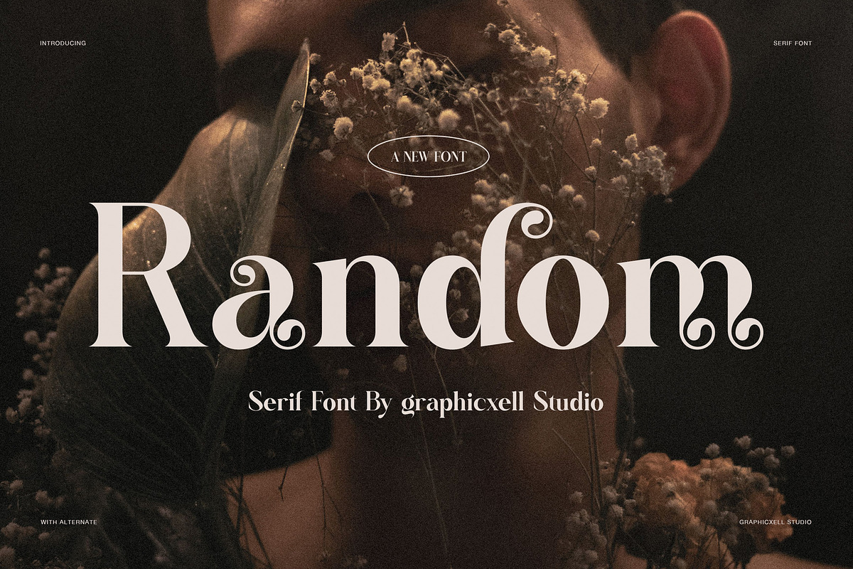 Random Elegant Serif Font, a Serif Font by Graphicxell (Photo 1 of 8)