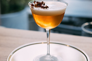 Served drink bright beverage cocktail outdoor bar, a Food & Drink Photo by Photo Drive Studio