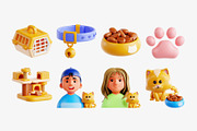 Orange Cat 3D Icon Set, an Animal 3D Model by Eklip Studio (Thumbnail 2 of 3)