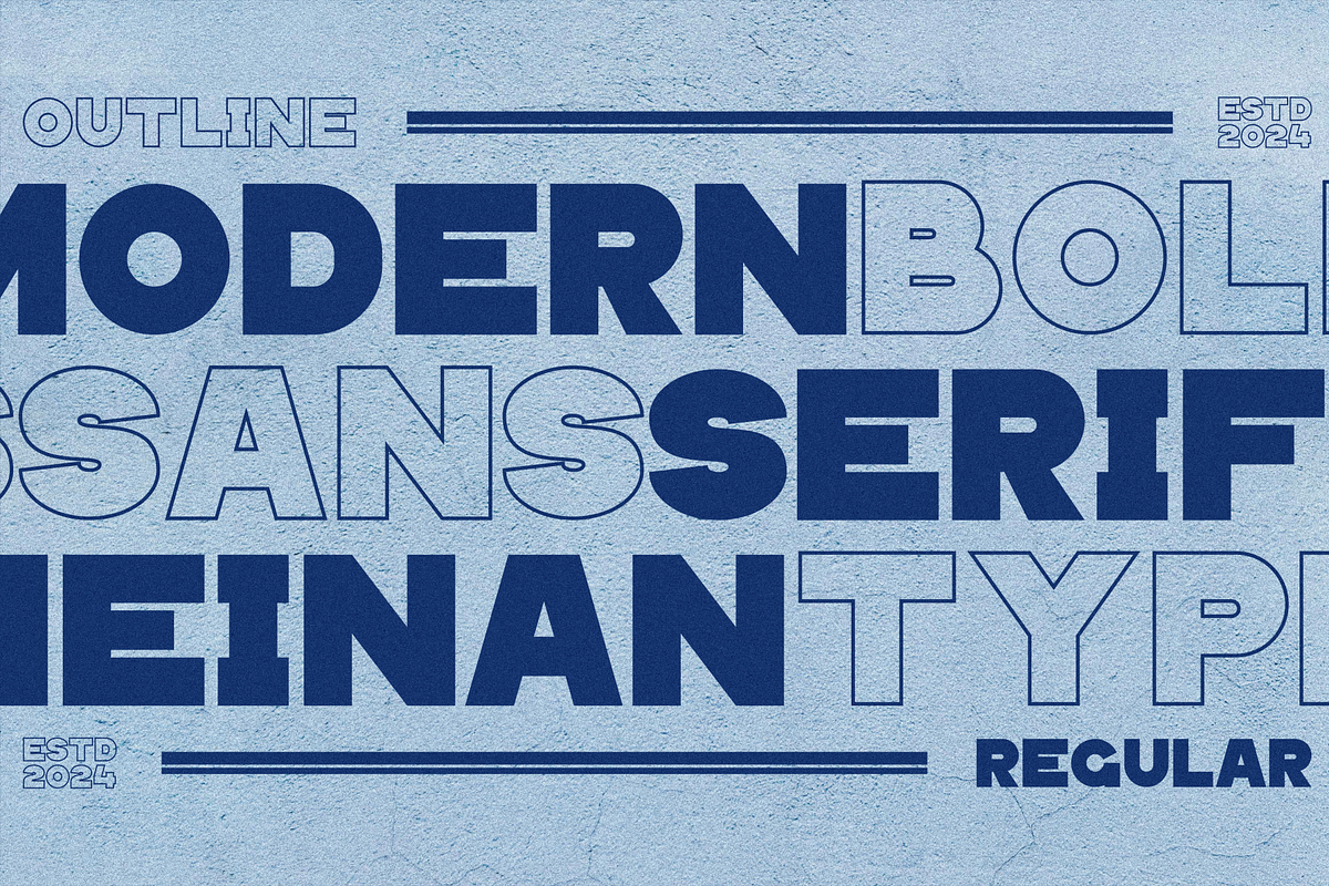 Heinan - Modern Bold Sans Serif, a Sans Serif Font by MaikoHatta (Photo 3 of 9)