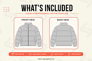 Quilted Puffer Jacket Template, a Shirt Mockup by S.i. Graphics (Thumbnail 2 of 3)