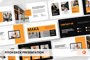 Maka - Pitch Deck PowerPoint, a Presentation Template by SquidPixey (Thumbnail 1 of 6)