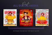 Birthday Social Media Post Bundle, a Social Media Template by Creative_View (Thumbnail 6 of 8)