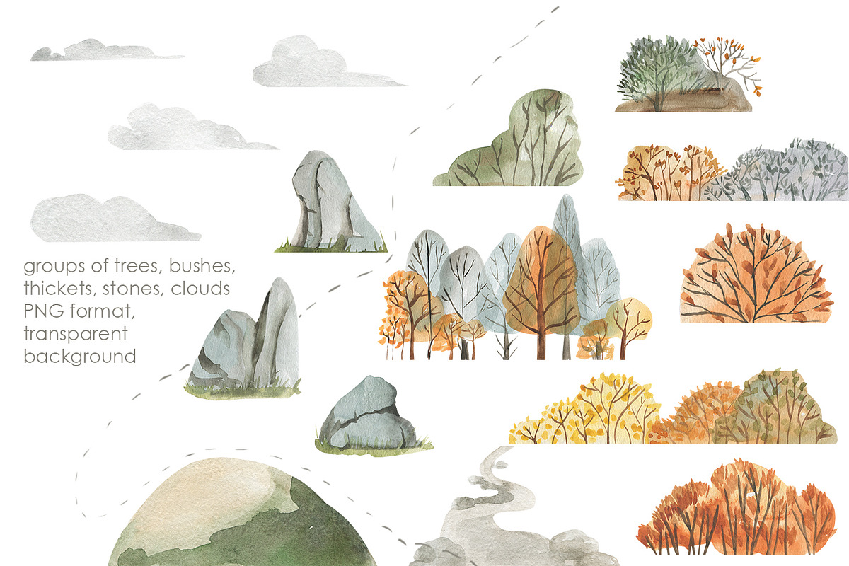 House in the woods, an Illustration by Love Watercolor Store (Photo 4 of 9)