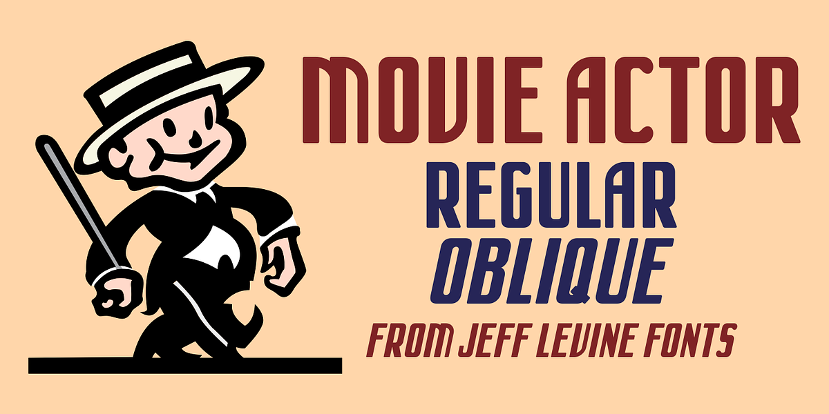 Movie Actor JNL, a Sans Serif Font by Jeff Levine Fonts (Photo 1 of 5)