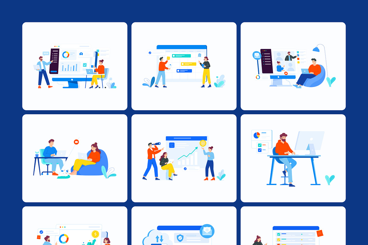80 Business Illustrations Bundle, a Finance Illustration by Brickclay (Photo 9 of 11)