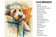 Watercolor Dogs on the Couch, an Animal Illustration by PrintHaven Designs (Thumbnail 2 of 10)