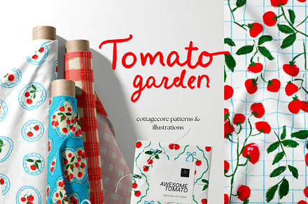 Tomato Garden. Handdrawn Patterns, a Pattern Graphic by PaperJamLab