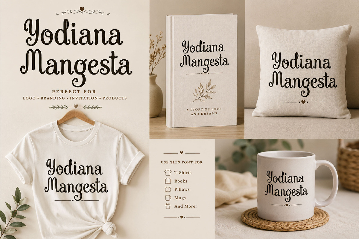 Yodiana Mangesta, a Script Font by Wow Magic (Photo 2 of 3)