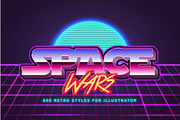 80s Retro Illustrator Styles, a Layer Style Add-On by Vector Galore (Thumbnail 4 of 12)