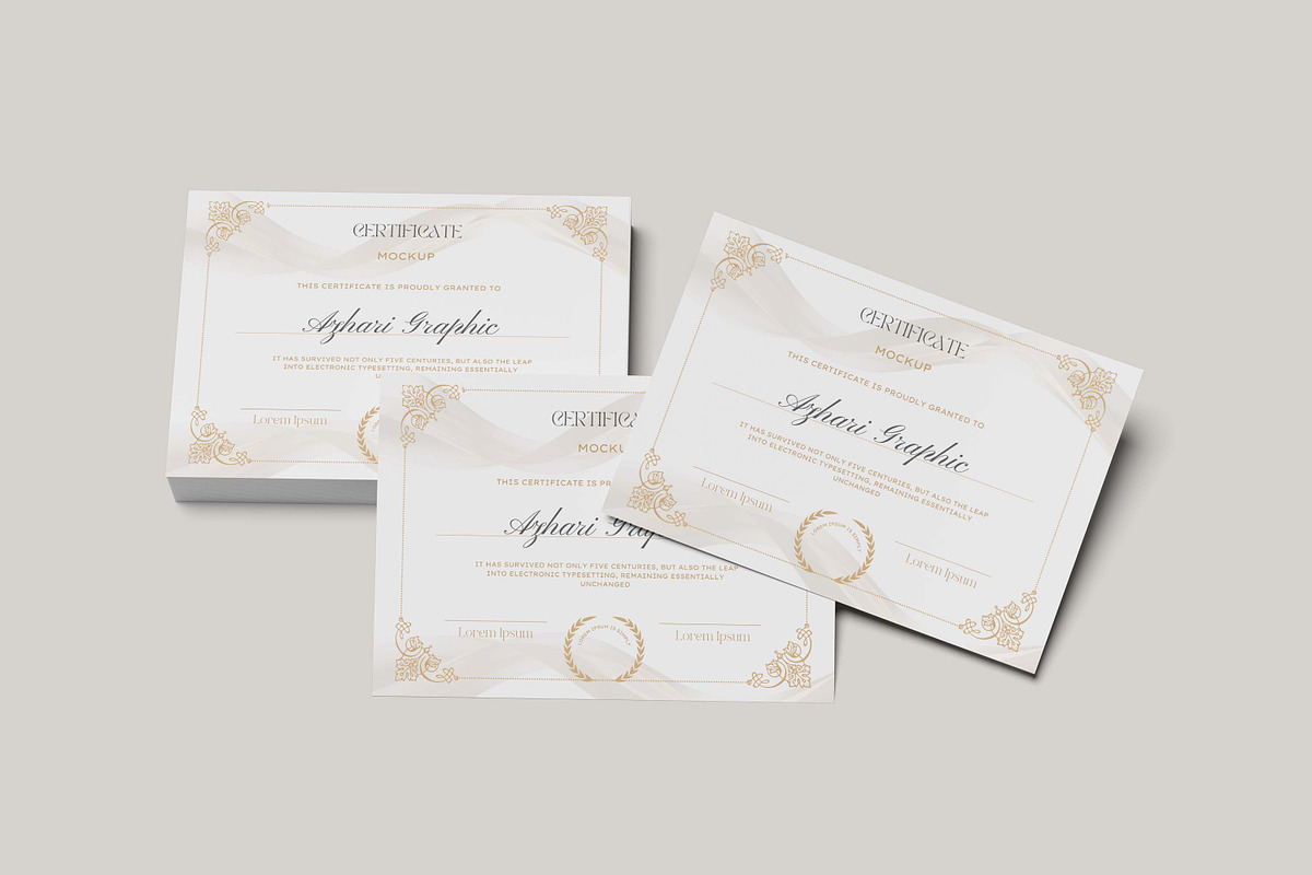 Certificate Mockup, an Advertising Mockup by NyakBiett (Photo 7 of 7)