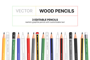 Vector Pencils with Editable Text