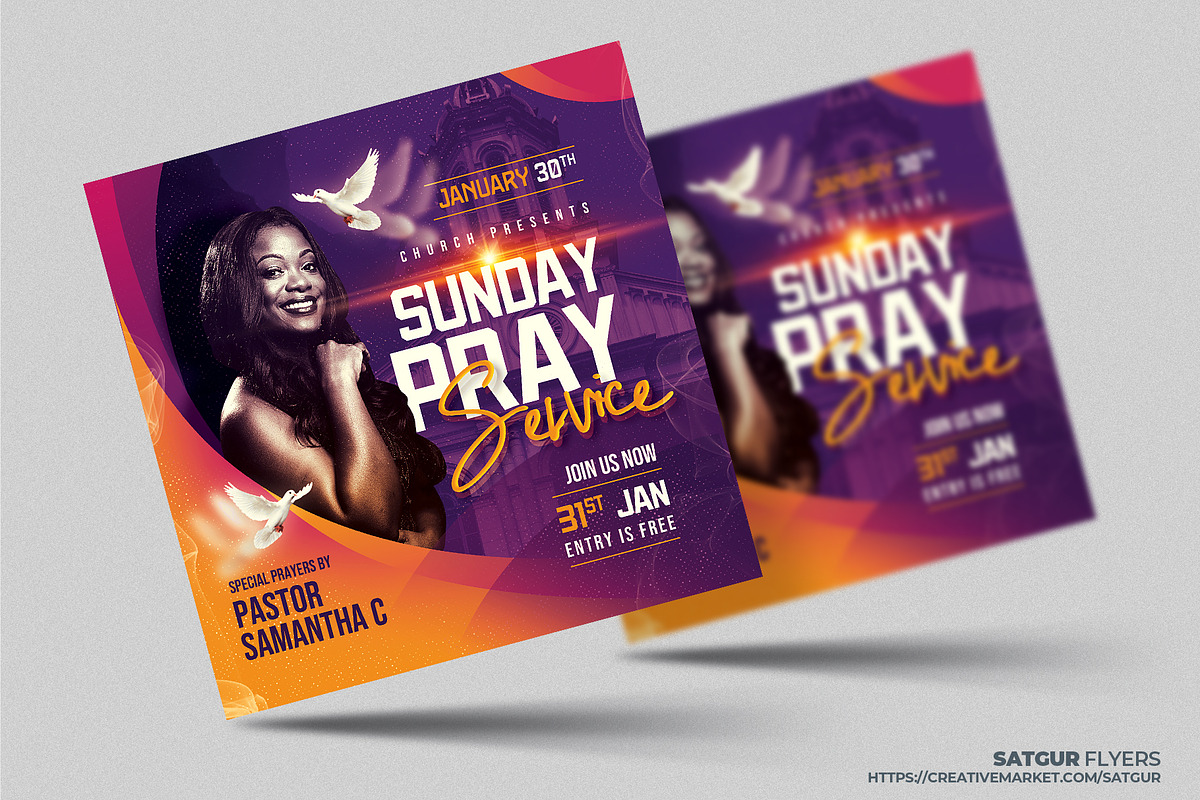 Church Flyer Template - PSD, a Flyer Template by Satgur Graphic Design (Photo 7 of 7)