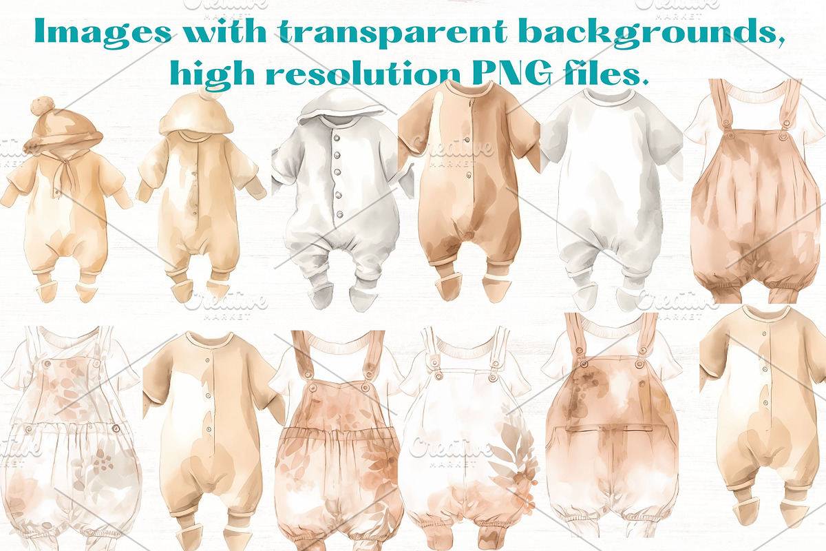 BOHO BABY Shower Neutral Clipart X68, a Person Illustration by Mermaids Cove (Photo 6 of 9)