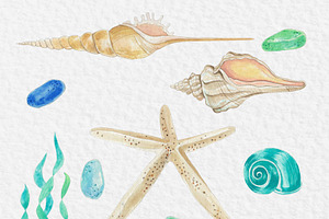 Watercolor Clip Art Mermaid