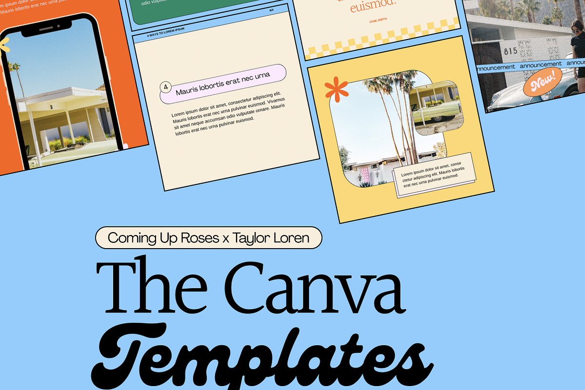 Palm Springs Canva Templates Pack, a Templates & Theme by Shop Taylor Loren