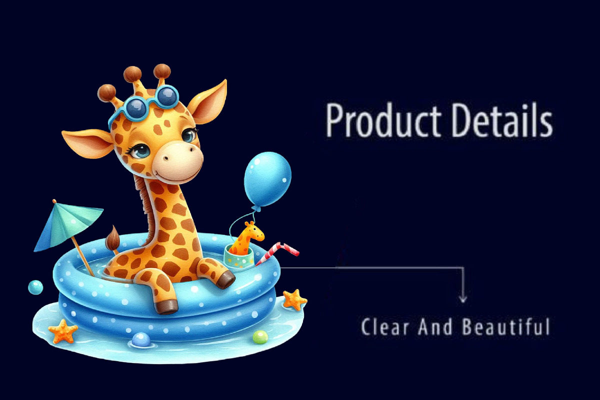 Funny Giraffe in Pool Party Clipart, a Graphic by CitraGraphics (Photo 3 of 6)