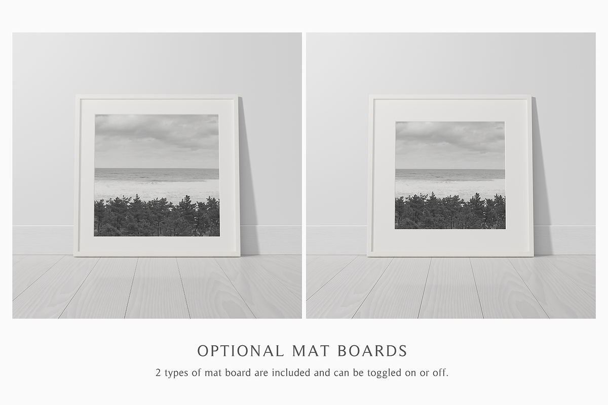 1x1 Square Frame Mockup on Floor, a Household Mockup by Lelu Art Design (Photo 11 of 11)