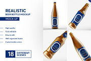 Realistic Beer Bottle Mock-up, a Print Template by Propex (Thumbnail 1 of 19)
