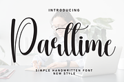 Parttime | Script Font, a Handwritten Font by Scratchones (Thumbnail 1 of 8)
