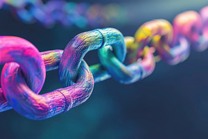 A detailed view of a vibrant chain,, a Photo by Iftikhar Alam