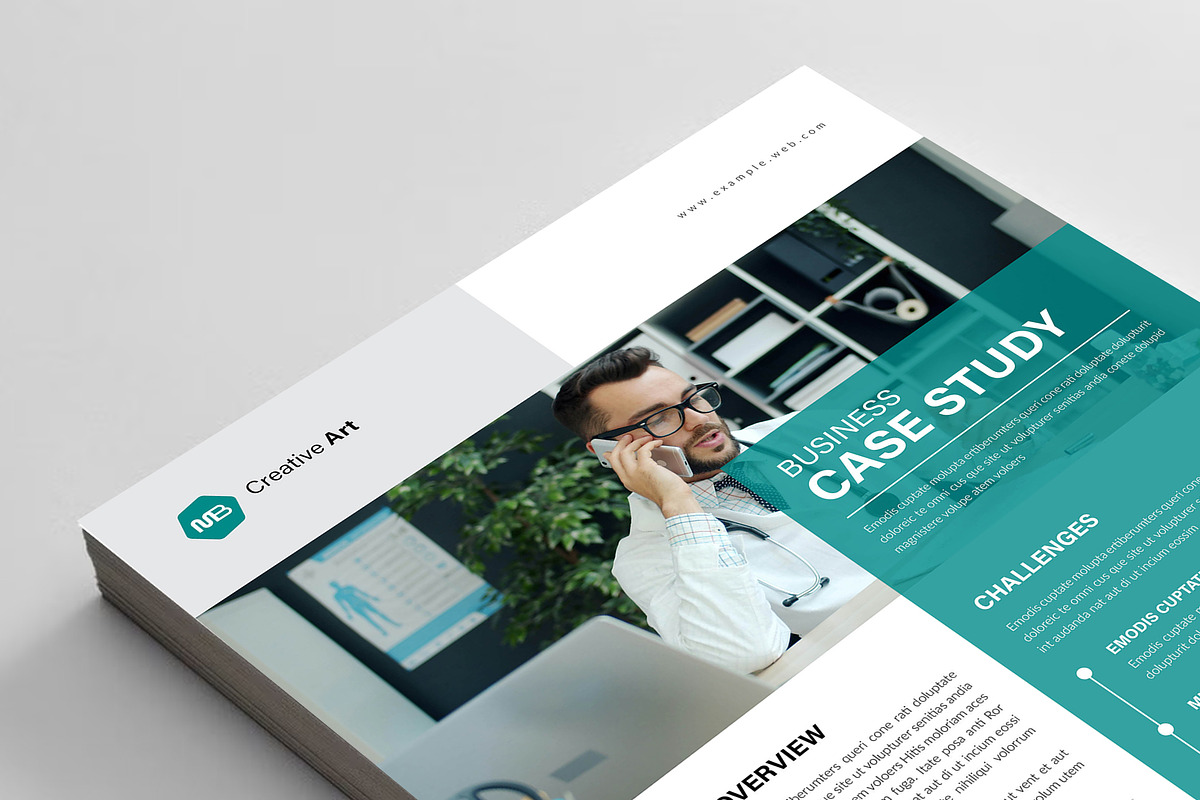 Business Case Study Flyer Template, a Flyer Template by NorthPeak (Photo 3 of 6)