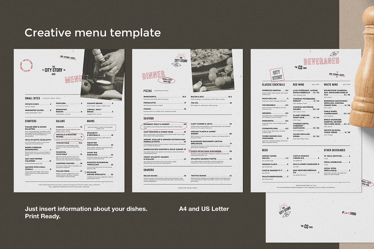 Rustic Restaurant Menu, a Brochure Template by BigWeek (Photo 2 of 4)