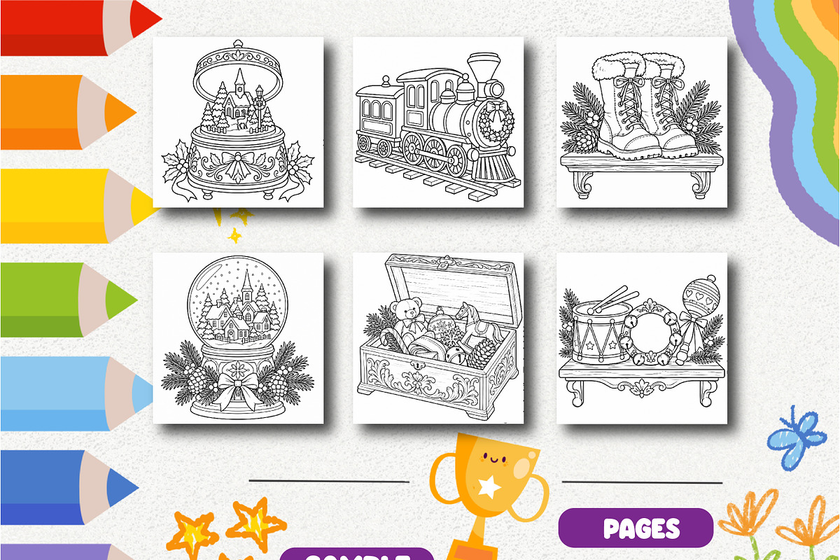 Christmas Lost & Found Museum Color, a Seasonal Illustration by Design Zone (Photo 3 of 5)