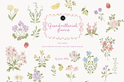 Grandmillenial whimsy flowers stripe, an Object Graphic by Grace Noboa Illustrations (Thumbnail 8 of 14)