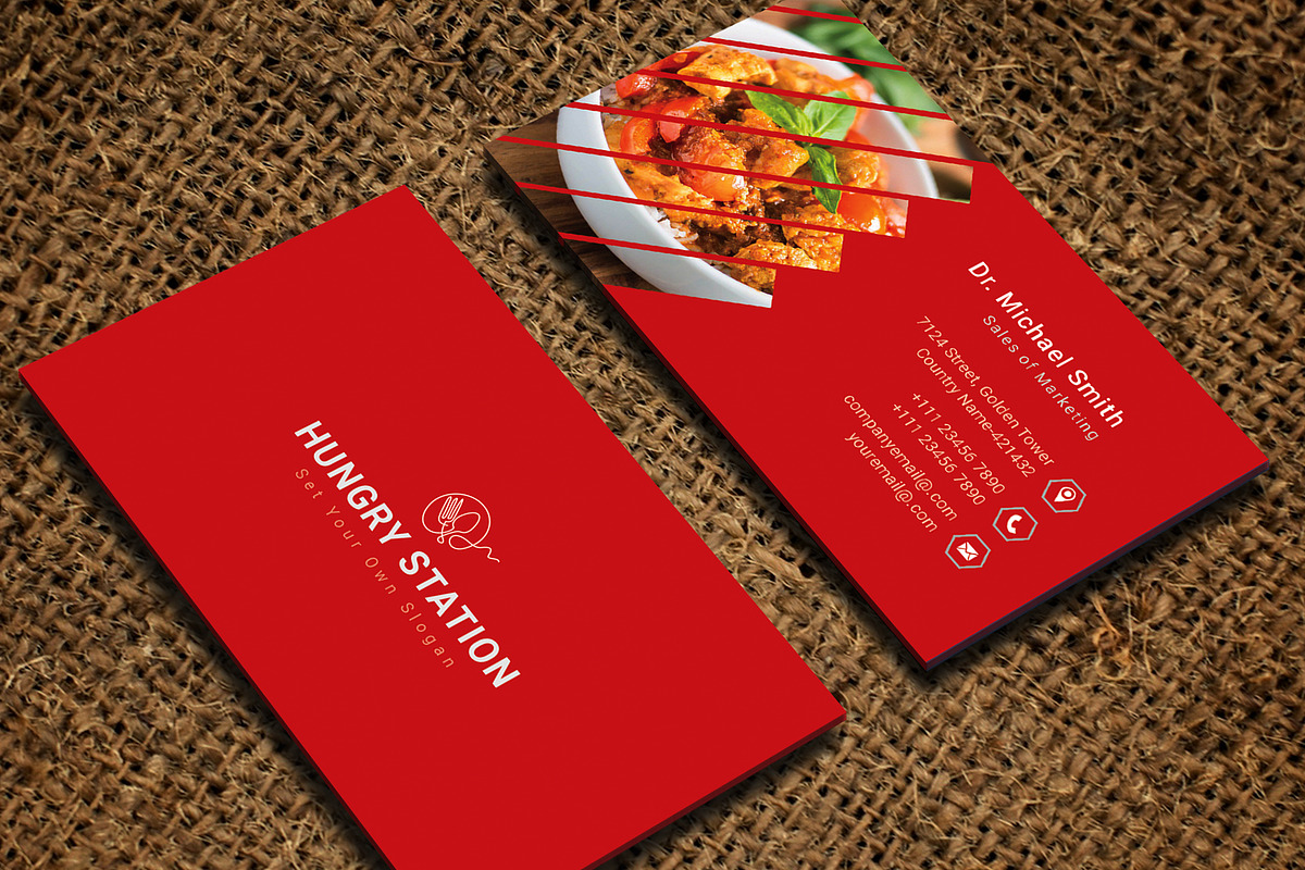 Restaurant Business Card, a Business Card Template by graphicsunday (Photo 3 of 3)