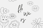 18 naive flowers with cute faces, a Decorative Illustration by Kristina Chistiakova (Thumbnail 4 of 4)