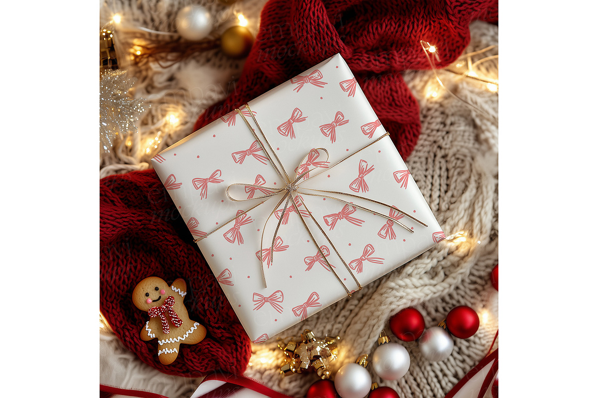 Christmas Wrapping Paper Mockup