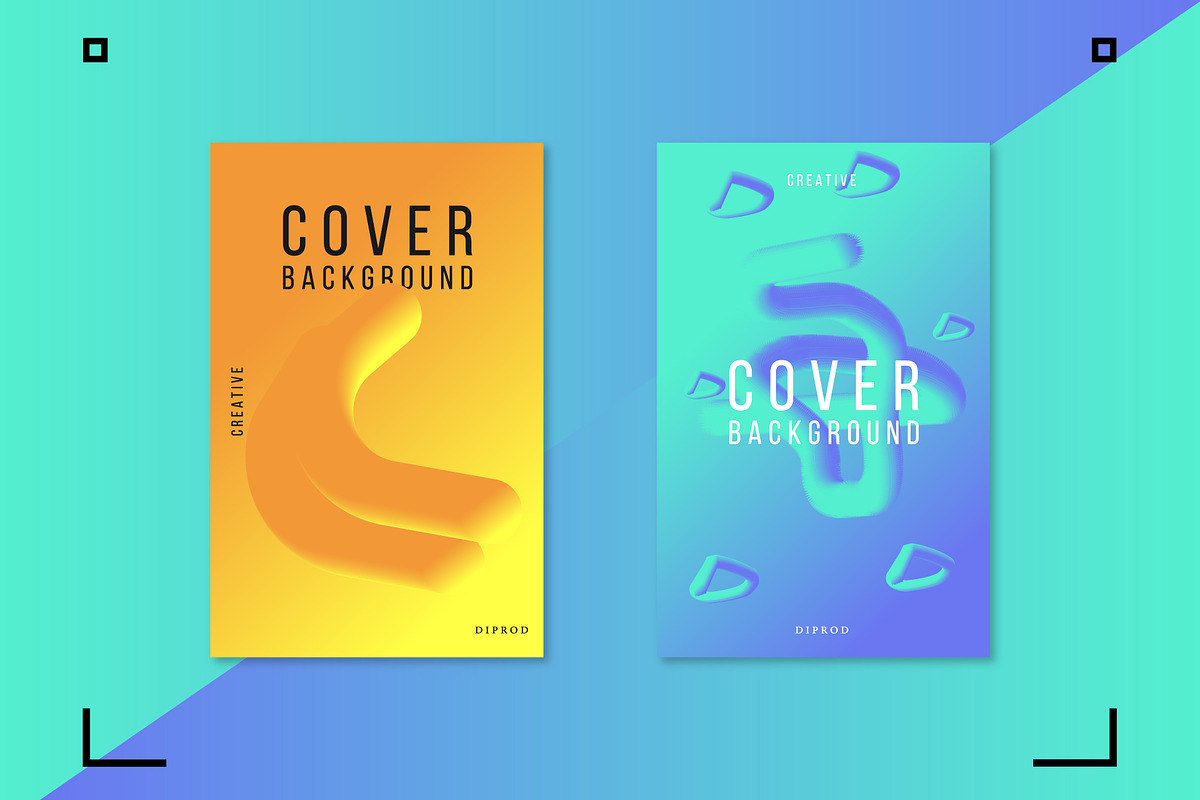 3 abstract fluid 3d covers posters, a Flyer Template by designbydi (Photo 2 of 3)