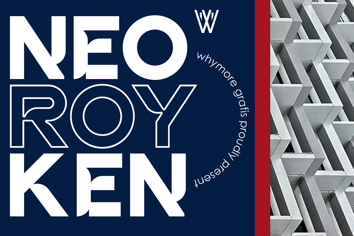 Neo Royken Font | Modern Futuristic, a Sans Serif Font by WhymoreArt (Photo 1 of 8)