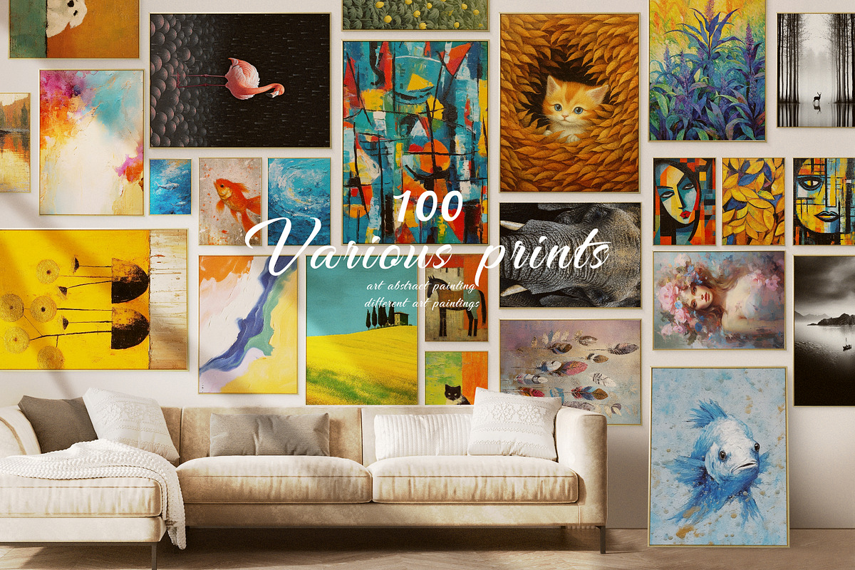 Various styles of abstract paintings, a Pattern Graphic by Muzi pear studio (Photo 2 of 12)