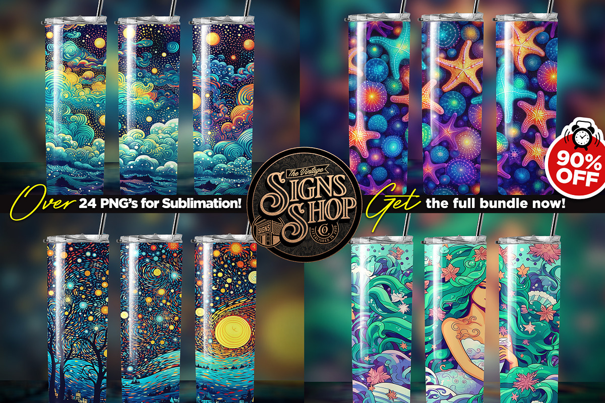 24 Strbcks Tumbler Wraps | 24 design, a Background Graphic by Asaelv Shop! (Photo 2 of 7)