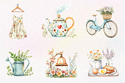 Summer Cottagecore Morning Clipart, an Illustration by CreationArt (Thumbnail 8 of 9)