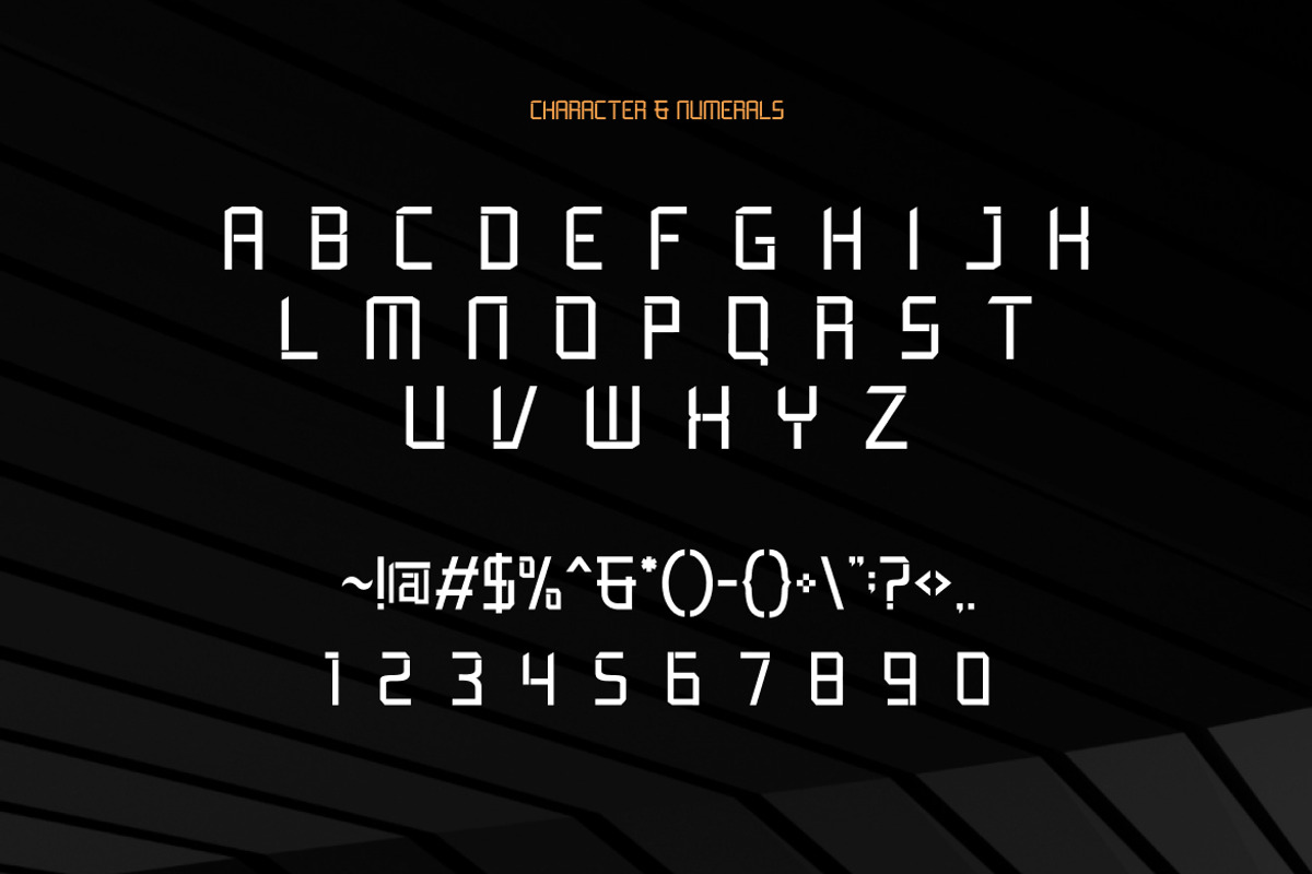 Exoforge Modern Techno Font, a Sans Serif Font by Vadovastd (Photo 2 of 7)