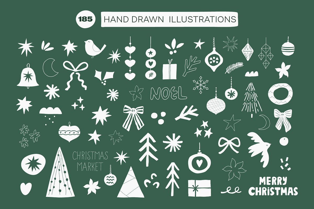 Cozy Holidays | Christmas Clipart, a Decorative Illustration by danceyourlife (Photo 4 of 15)