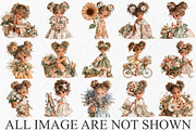 Whimsical Floral Girl PNG Clipart, a Seasonal Illustration by Canvas Craft (Thumbnail 3 of 10)