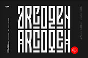 Arcoqeh - Tall Modern Font, a Sans Serif Font by suhadidesign (Thumbnail 1 of 13)